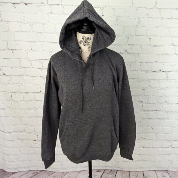 PLT Recycled Charcoal Oversize Sweat Hoodie L NWT Gray Black - Picture 4 of 8